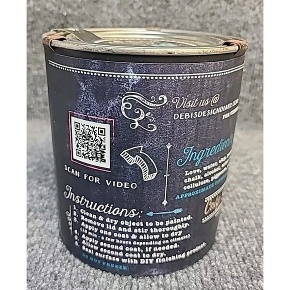 NEW Debi's Design Diary DIY Paint in Seaglass Blue 32 fl oz Chalk Paint Quart - Picture 3 of 4